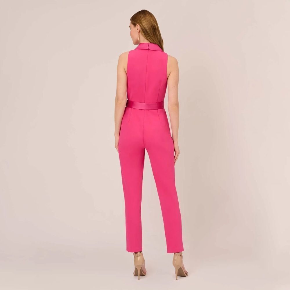 NWT Adrianna Papell Tuxedo Jumpsuit Size 10 - Picture 4 of 13